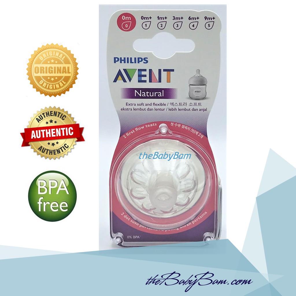 avent natural first flow teat