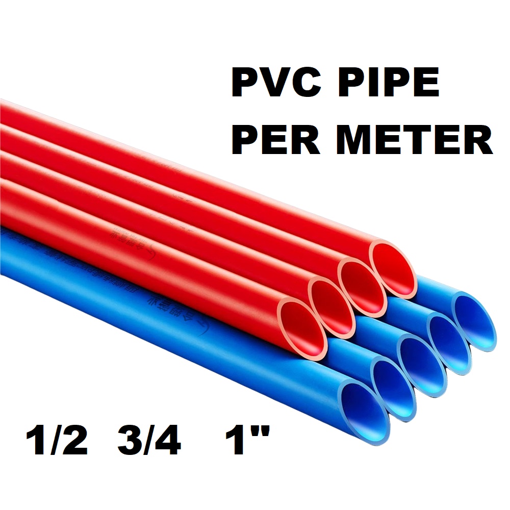 PVC PIPE BLUE & ORANGE PER METER 1/2 3/4 1 (ONE METER or 1.5 MTS