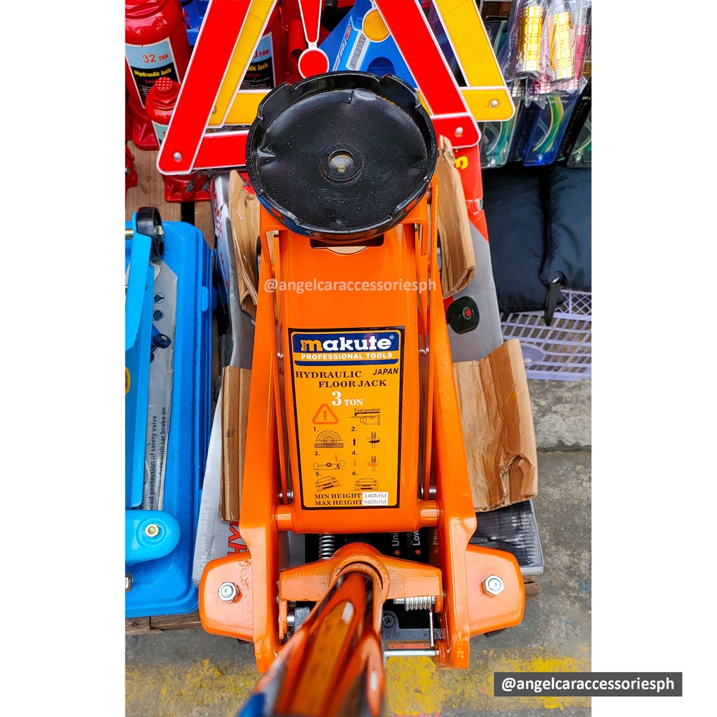 MAKUTE JAPAN Heavy Duty Hydraulic Floor Crocodile Car Jack with Case, 3