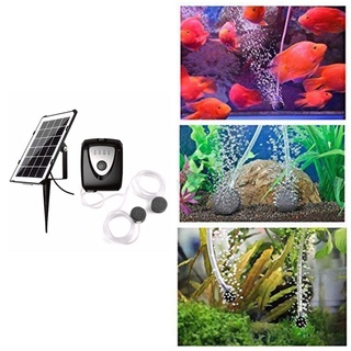 Solar Powered/DC Charging Oxygenator Aquarium Fish Oxygen Pump Pond Aerator Fish Tank Air Pump #7