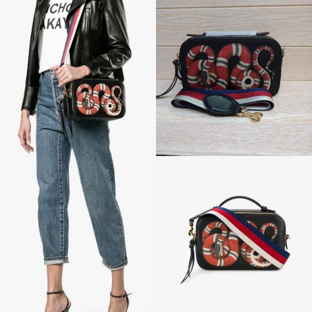 gucci merveilles snake print bag