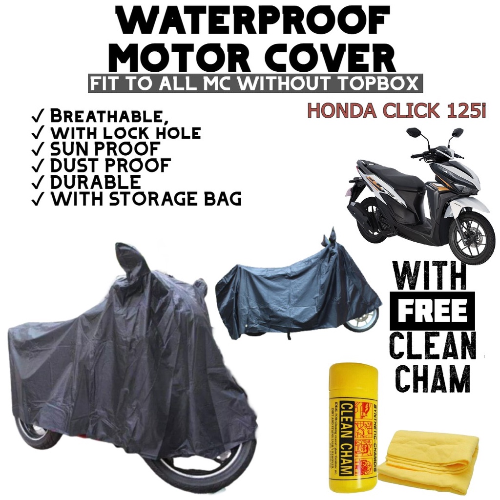 HONDA CLICK 125i MOTOR COVER Original WITH FREE CHAM CLEAN waterproof ...