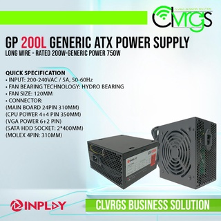 INPLAY GP-SERIES GENERIC POWER SUPPLY GP200S / GP200L / GP250L / GP300L ...