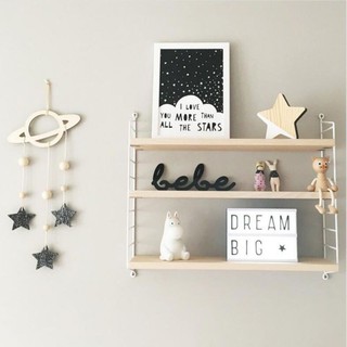 Wooden Pendant Hanging Curtains Kids Room Wall Home Bedroom