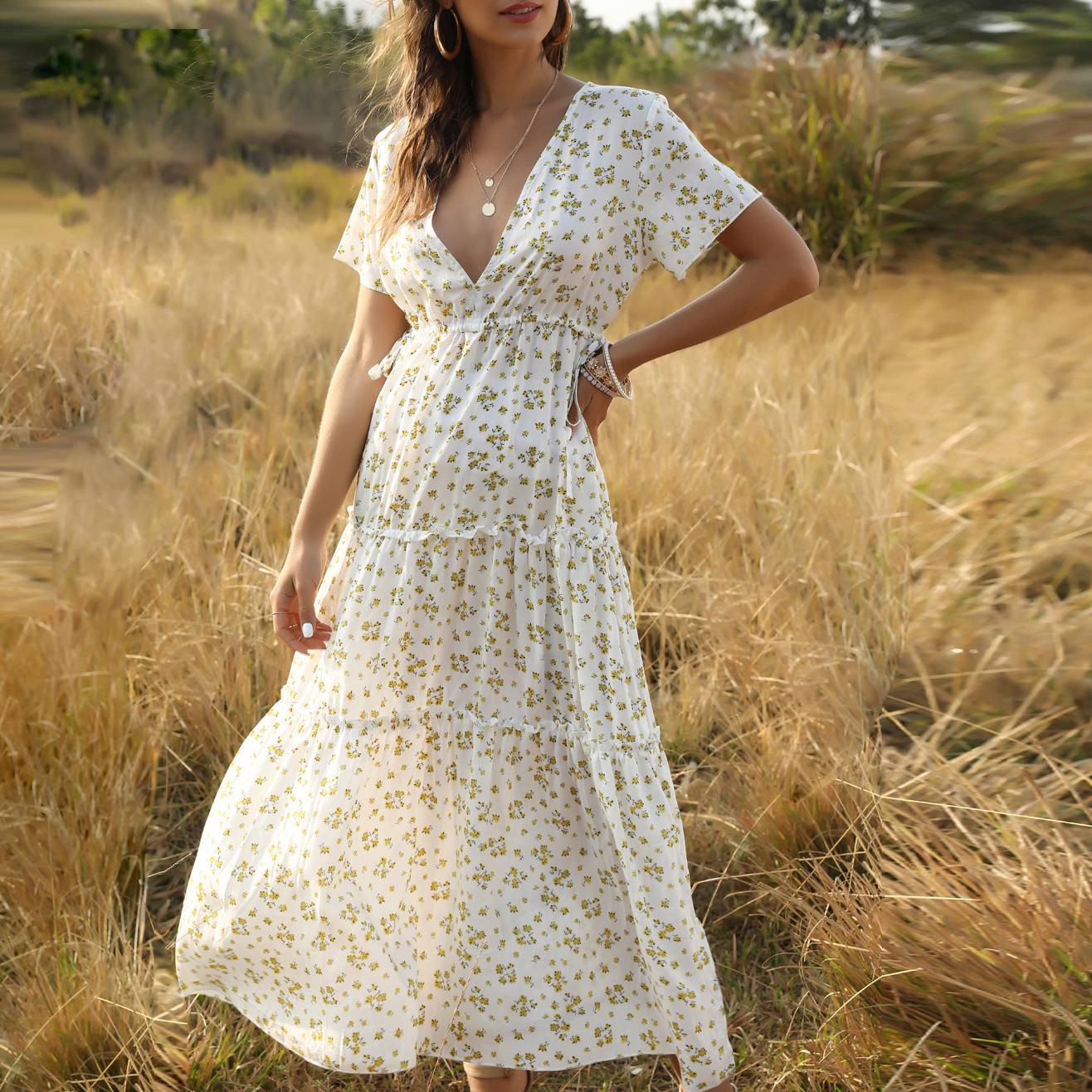 high neck holiday dress