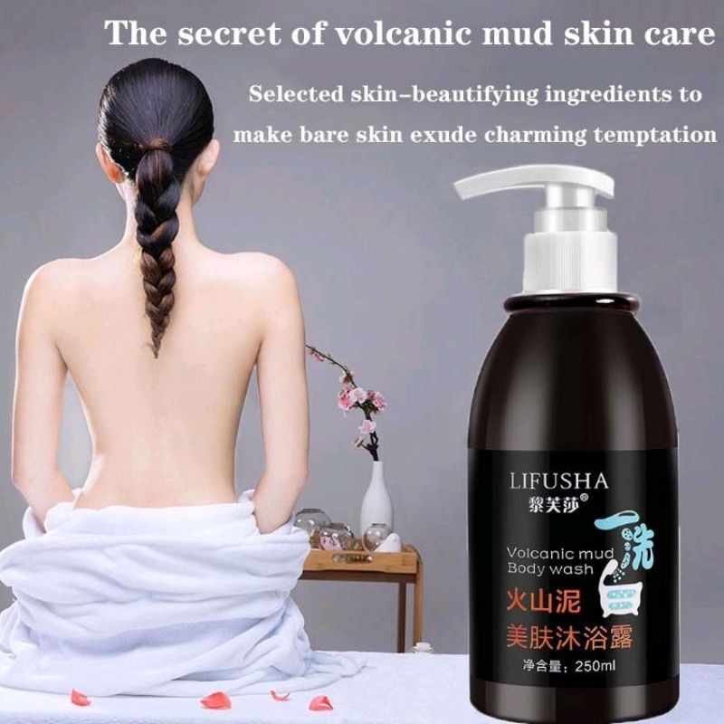 Volcanic mud body wash shower gel Deep Sea Mud Whitening body longterm