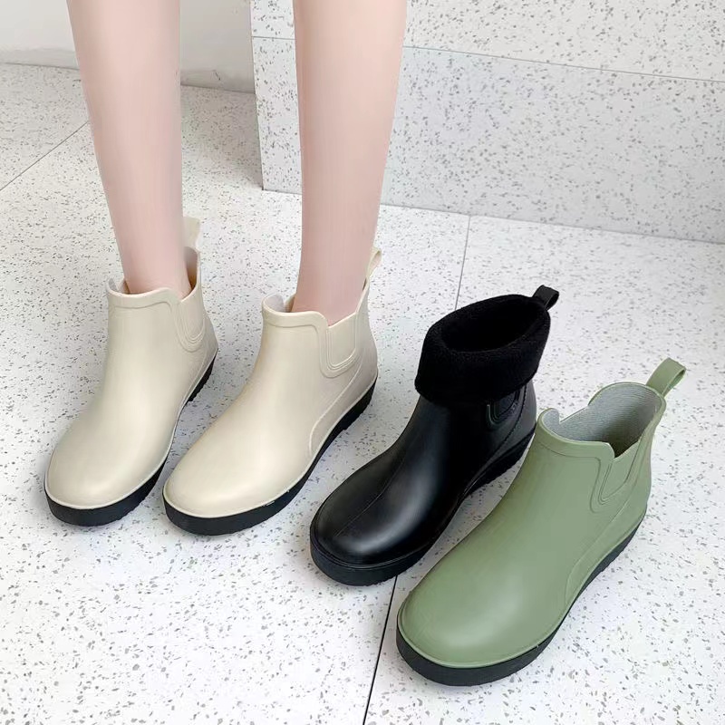 New rain boots women's fashion Korean version student waterproof shoes ...