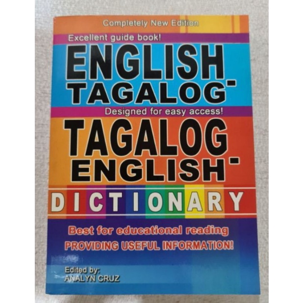 English-tagalog Tagalog-english Dictionary By Cruz | Shopee Philippines