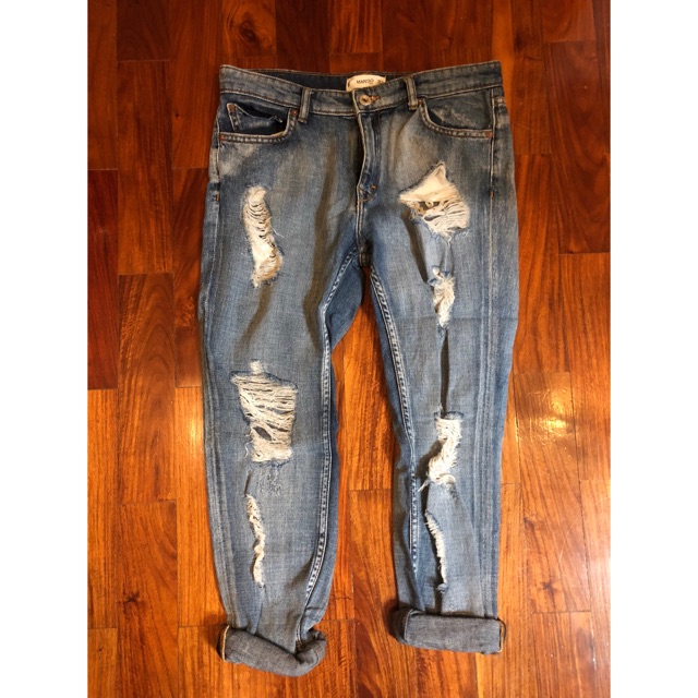 mango ripped jeans