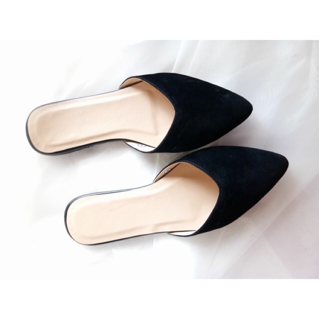 Pia Suede Mules Shoes | Shopee Philippines