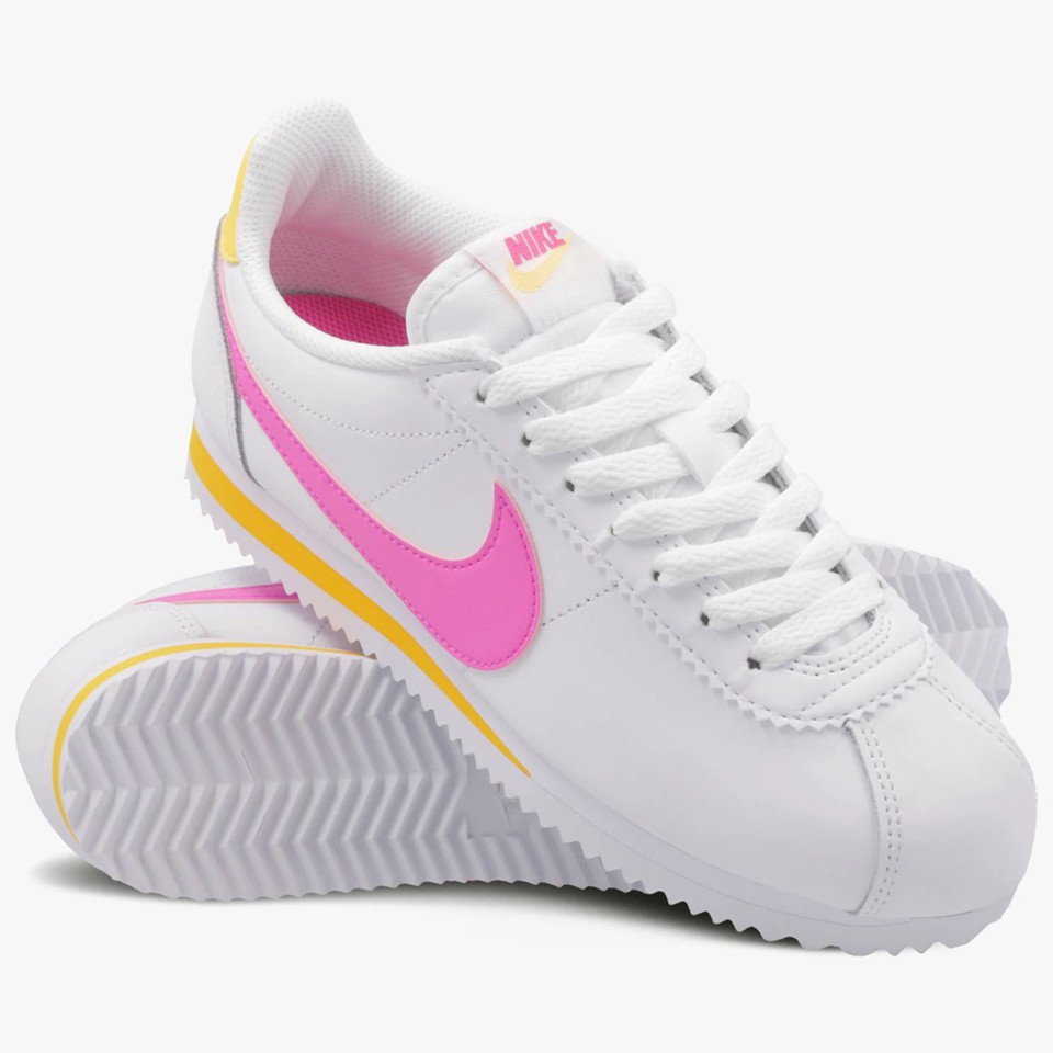 pink leather nike shoes
