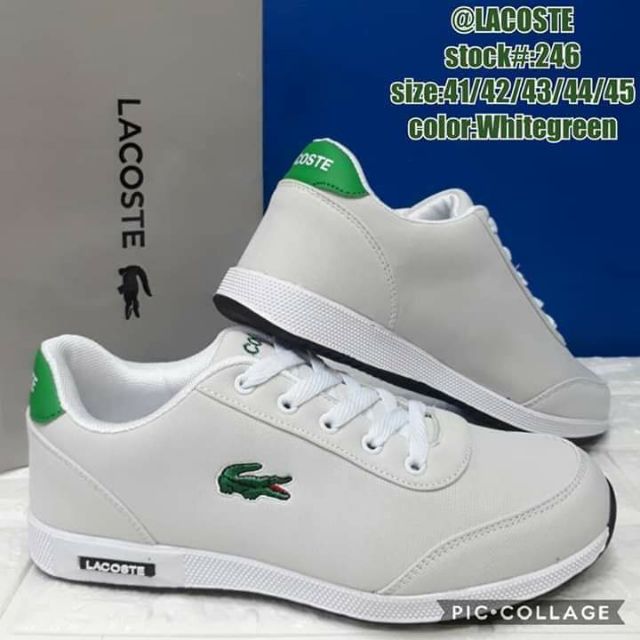 lacoste white rubber shoes