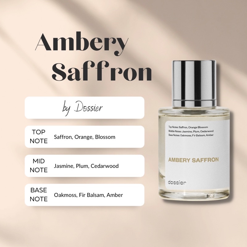 Ambery Saffron Inspired by Baccarat Rouge 540 (decant) Shopee Philippines