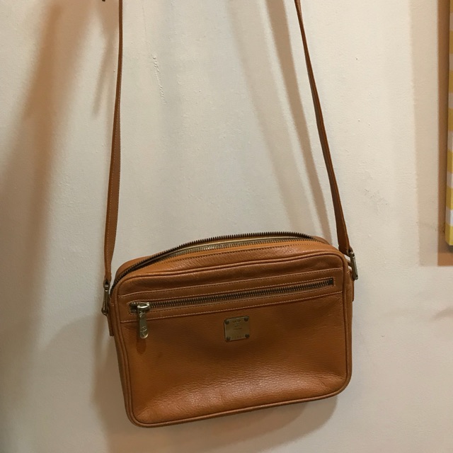 Authentic Vintage MCM genuine leather Sling Bag | Shopee Philippines