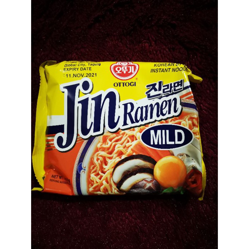 Ottogi Jin Ramen Mild Spicy Instant Noodles 120g Shopee Philippines