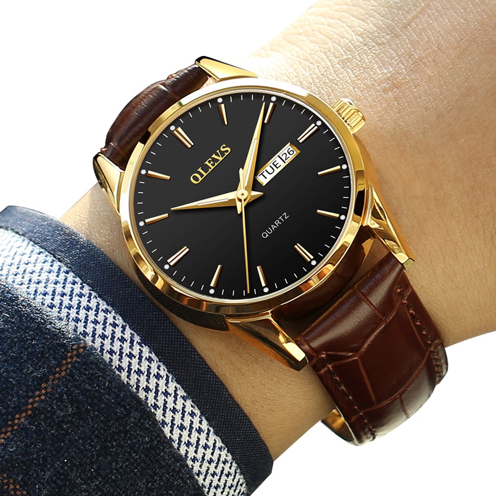 brown strap watch mens