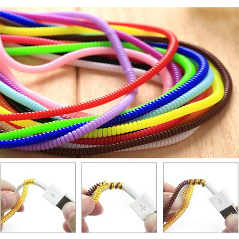 60cm Spiral USB Data Charger Cable Cord Protector Wrap Cable DIY Winder For  Smartphone Cable Protector | Shopee Philippines
