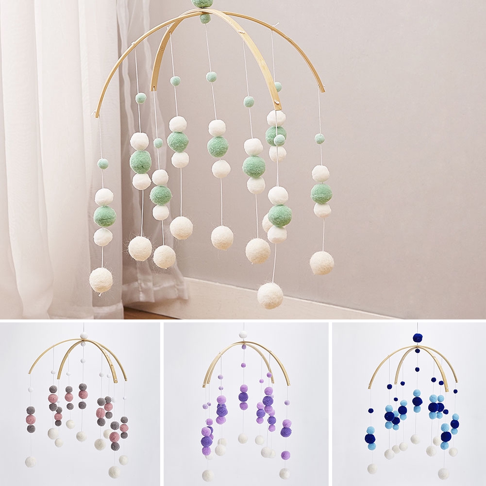 Craft Gift Children Room Felt Ball Nursery Ceiling Cute Hanging Home Decor Mobile Wind Chimes