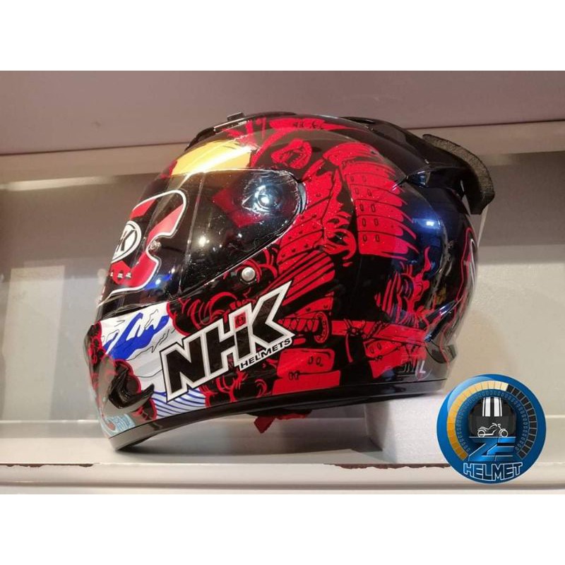 Nhk Race Pro Samurai Red Full Face Single Visor Shopee Philippines