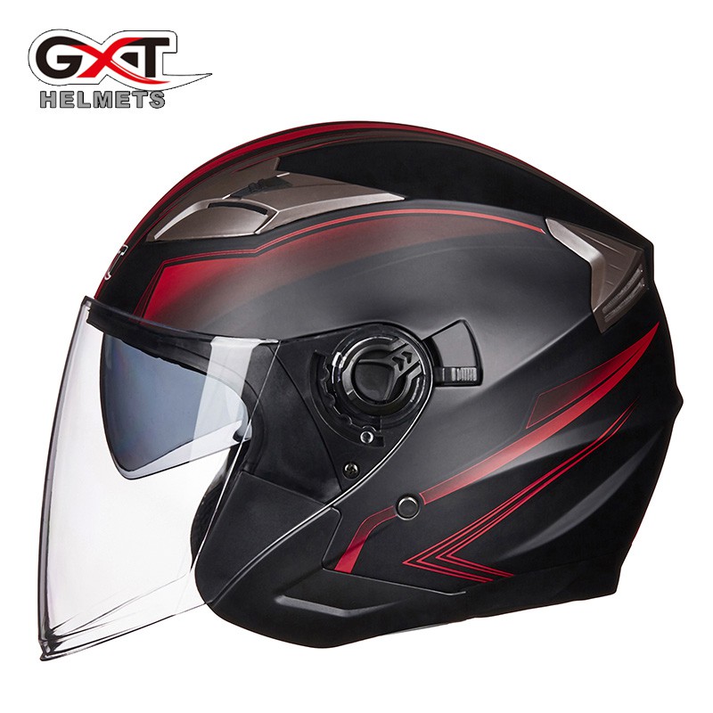 Download Motorcycle helmet road half helmet double lens unisex ICC ...