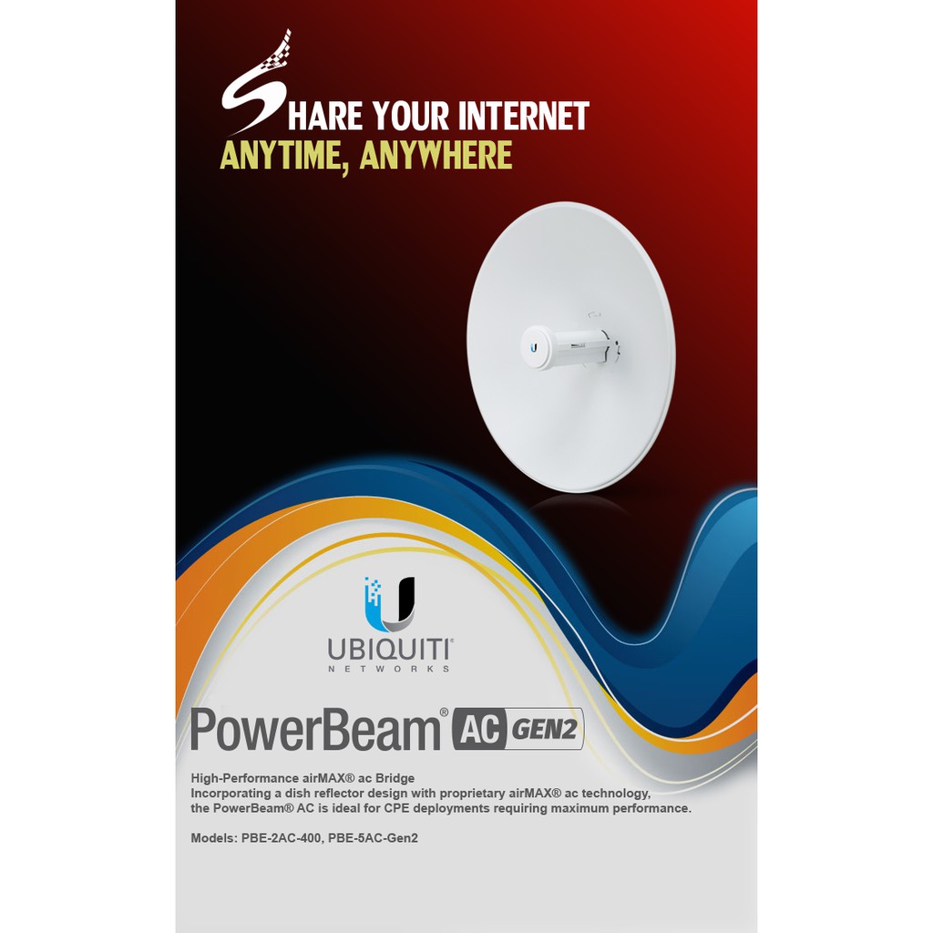 PBE 5AC Gen2 PowerBeam AC Ubiquiti 25dBi 5GHz Giga airMAX Shopee