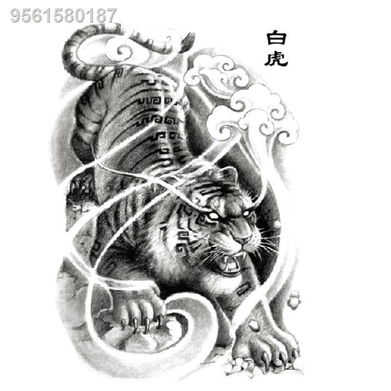 ❀☼Tattoo stickers Left Blue Dragon Right White Tiger Waterproof,  Sweat-proof and Long-lasting Conce | Shopee Philippines