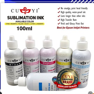 CUYI 100ML Sublimation Ink for Epson  Printer for Sublimation Paper (c , m , y , k , lc , lm)
