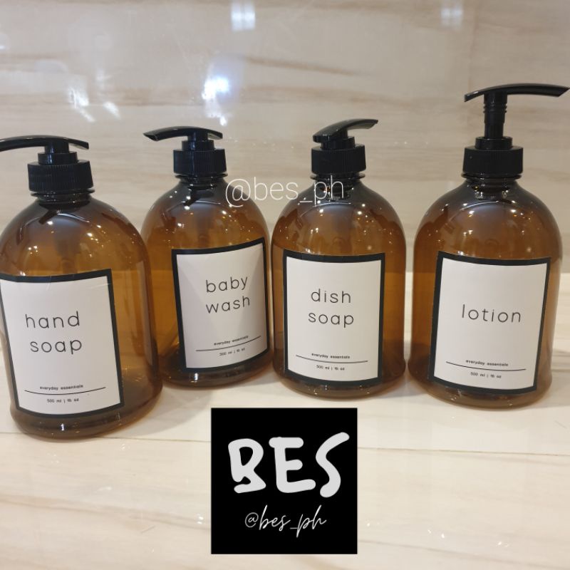 BES Bell Amber Aesop PET Plastic Bottle (500ml) Shopee Philippines