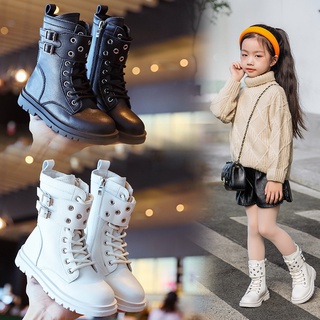 Girls' Boots Kids Shoes Autumn Winter Children Leather Martin Boots Kids Shoes for Girl Baby Boys Long Snow Boots Ankle Boots