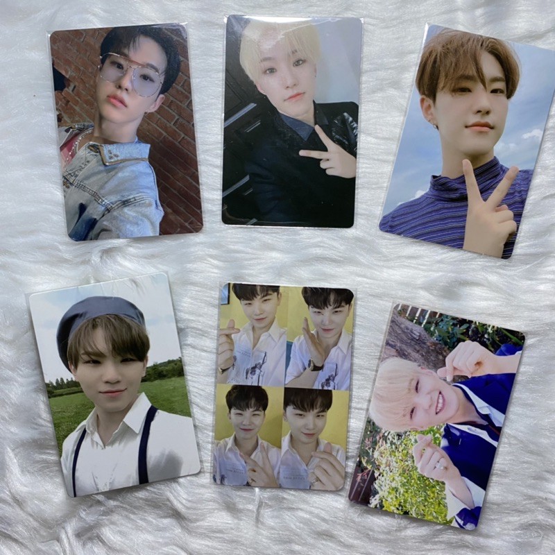 Seventeen Hoshi Woozi Photocards Semicolon Pob An Ode Beret Grid