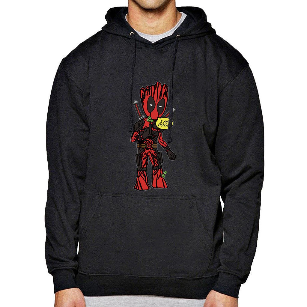 deadpool and groot hoodie