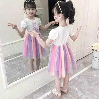 KKX Beixuan Girl Dress 3 Korean Fashion 4 Unicorn 5 Rainbow 6 Tulle 7 Children Princess 8 Ballet Skirt 9 Birthday Party 10 Baptism Anniversary 11 12 Summer 13-Year-Old Kids #5