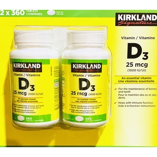 Kirkland Signature Vitamin D3 25mcg (1000 IU/UI)