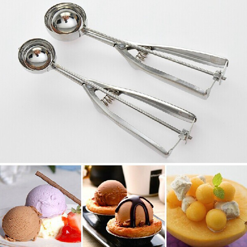 1PC Ice Cream Ball Scooper Stainless Steel Mash Potato Scoop Kitchen ...