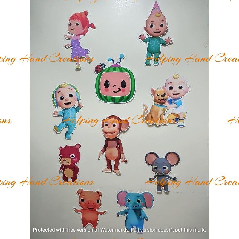 COCOMELON CHARACTER CUT-OUTS FOR PARTY DECORATIONS | Shopee Philippines