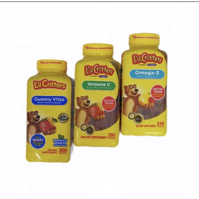 USA MADE Lil Critters Omega3 EPA, DHA & ALA (220gummies) Shopee