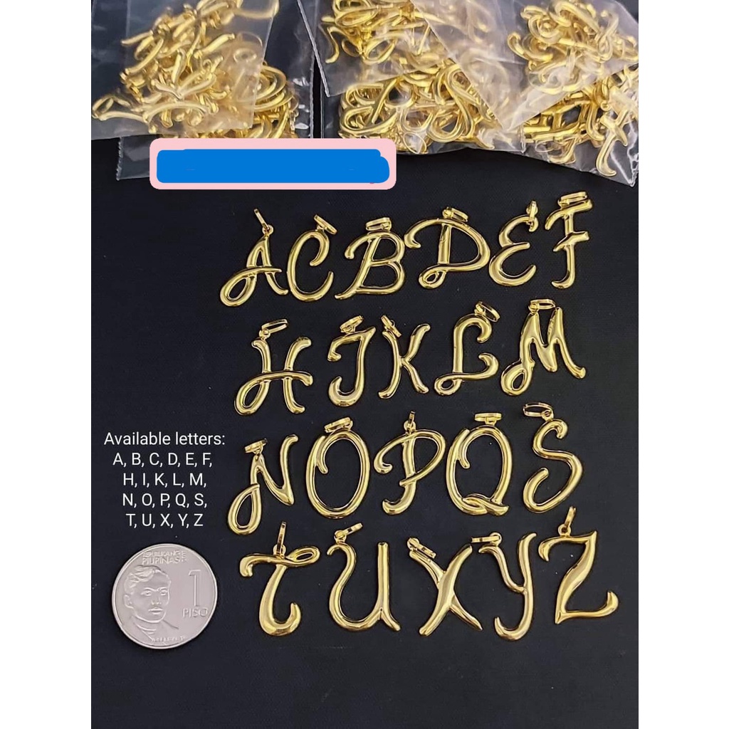 Pawnable Saudi gold 18k pendant letters | Shopee Philippines