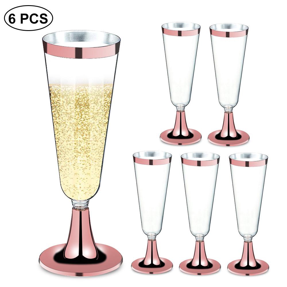 Silver Metallic Plastic Toasting Cups Champagne Glass Wine Glass Wedding Event