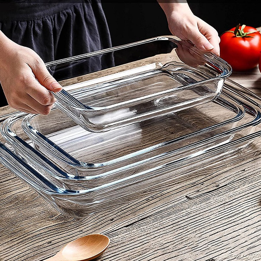 Microwaveable Glass Baking Dish Glass Pan Cooking Dish Rectangular Pan