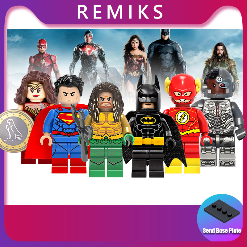 Justice League 2 Minifigures DC Comics Superman Batman Aquaman Flash Wonder  Woman Steel Bone Building Blocks Children's Puzzle Building Blocks | Shopee  Philippines