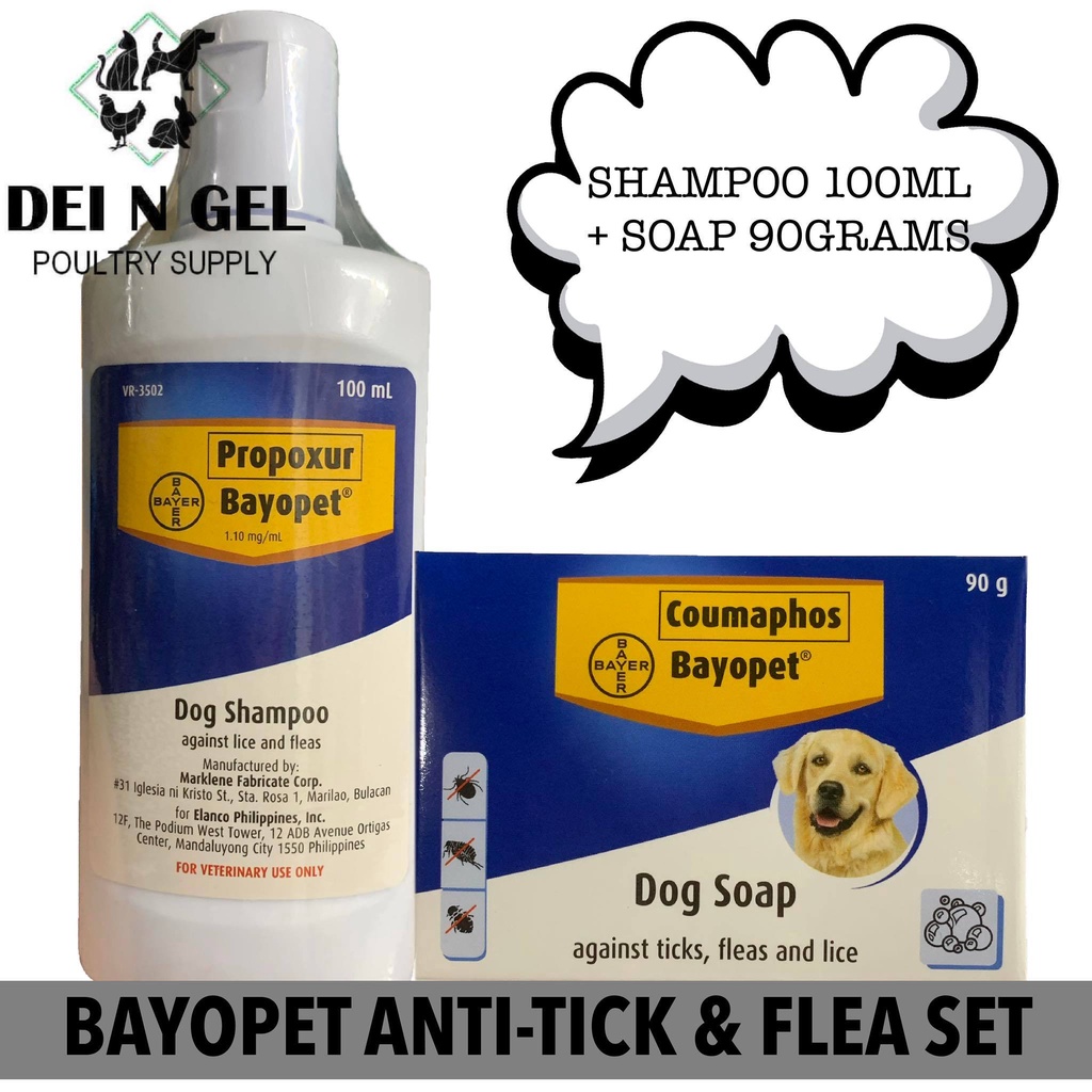 BAYER BAYOPET ANTITICK AND FLEA SET (SHAMPOO 100ML + SOAP 90GRAMS