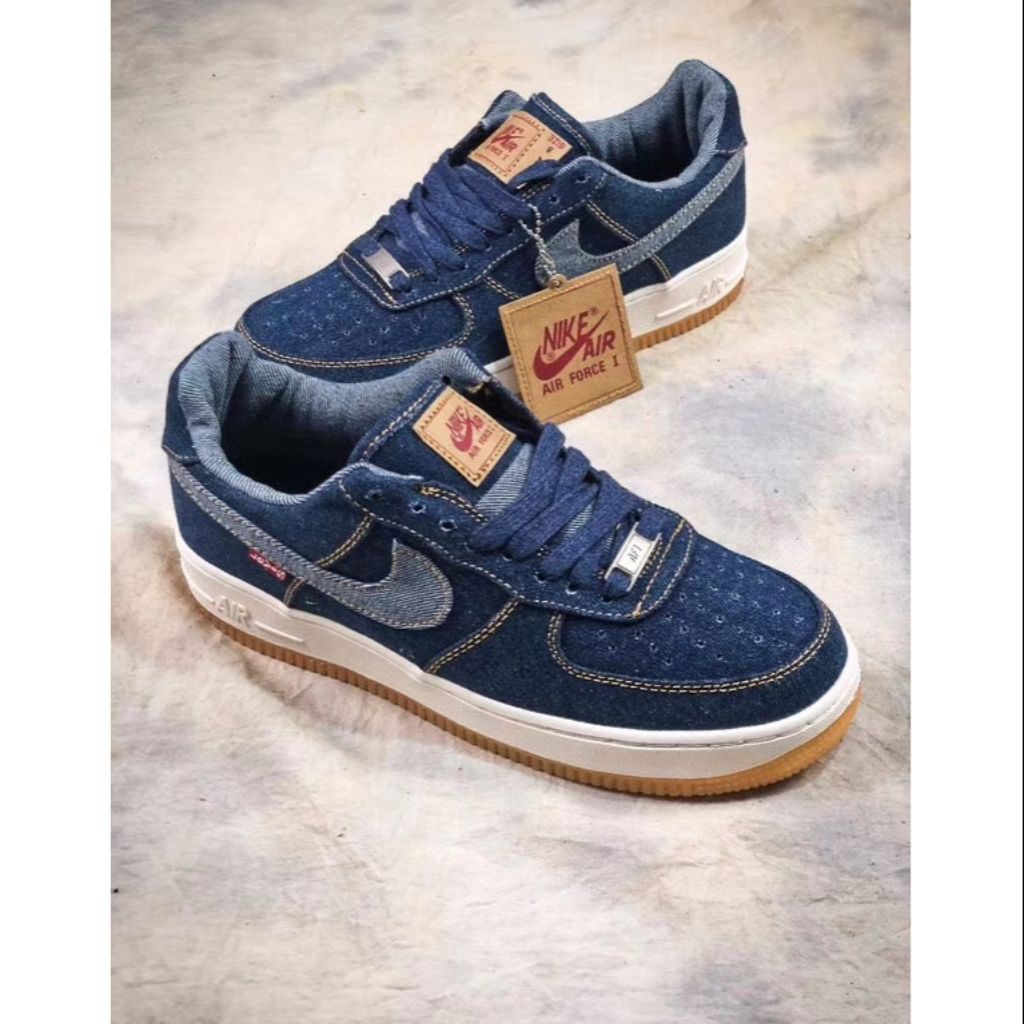 Air Force 1 Low Levis Denim Blue Shoes | Shopee Philippines