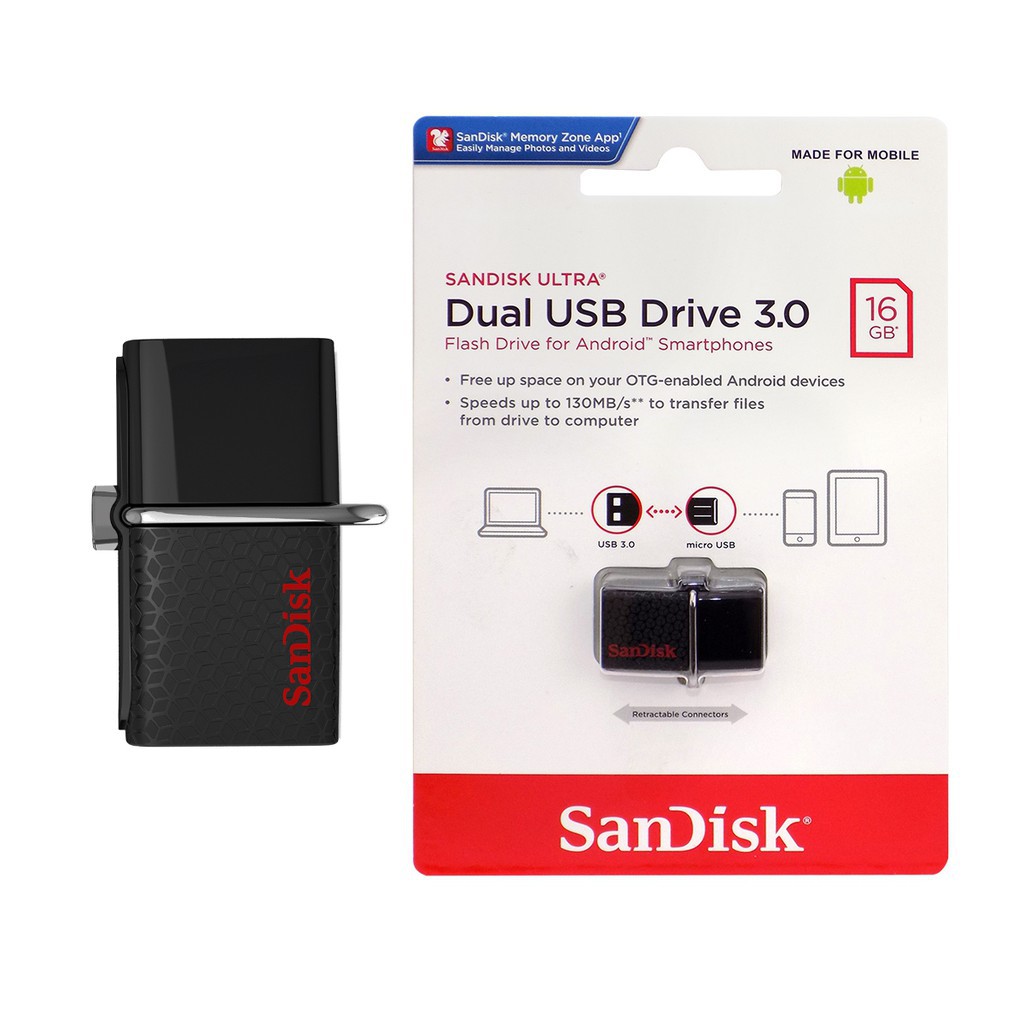 Sandisk Ultra Dual Usb Drive 3 0 Otg 16gb Shopee Philippines