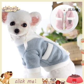 SLSlogis Pet Student Dress Pocket Design All-match Adorable Fashion Pet Dogs Coat Outfits Pet Accessories