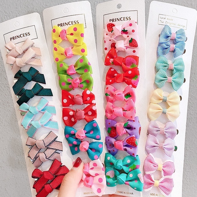 Over ₱59 Get 5 Gift】Women's Accessories 10 Pcs Hair Clip Baby Hair Sets  Cute Bow Full Hair Color Headband | Shopee Philippines