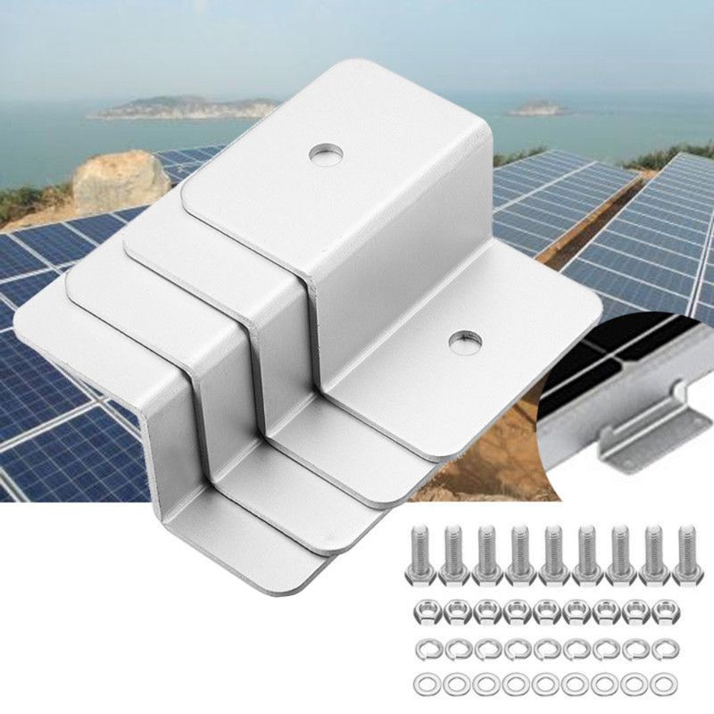 ☀SUPB☀ 4Pcs Solar Panel Mounting kits Solar Panel Z Bracket Mount ...