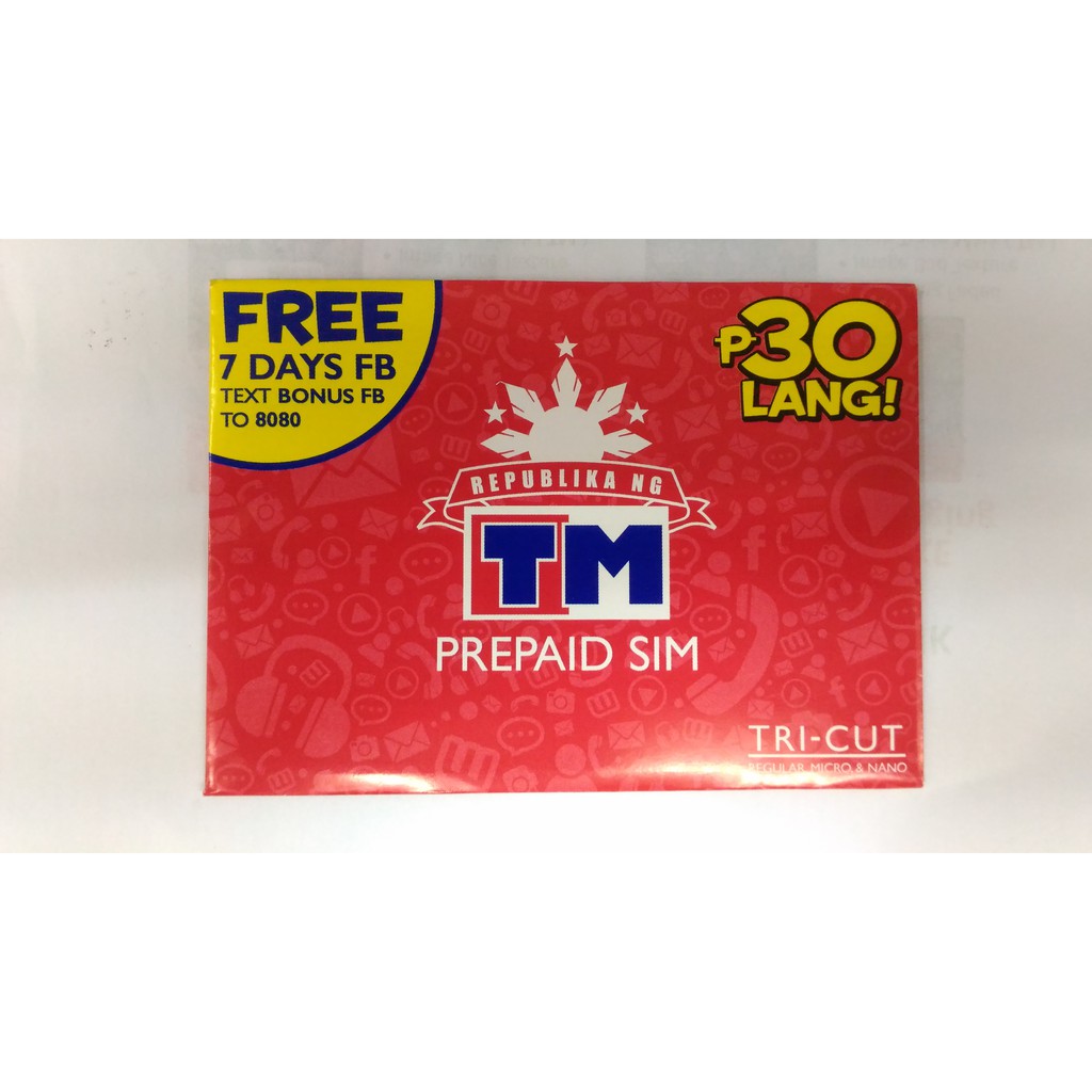 TM Prepaid LTE SIM card Shopee Philippines