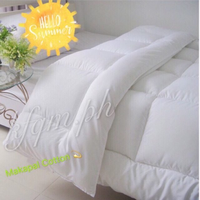 Plain White Bed Comforter Hotel Quality Duvet Filler Bag Shopee