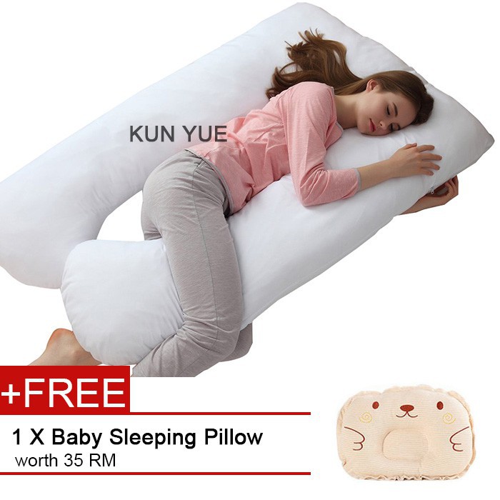 U Shaped Maternity Pregnancy Body Pillow White Shopee Philippines