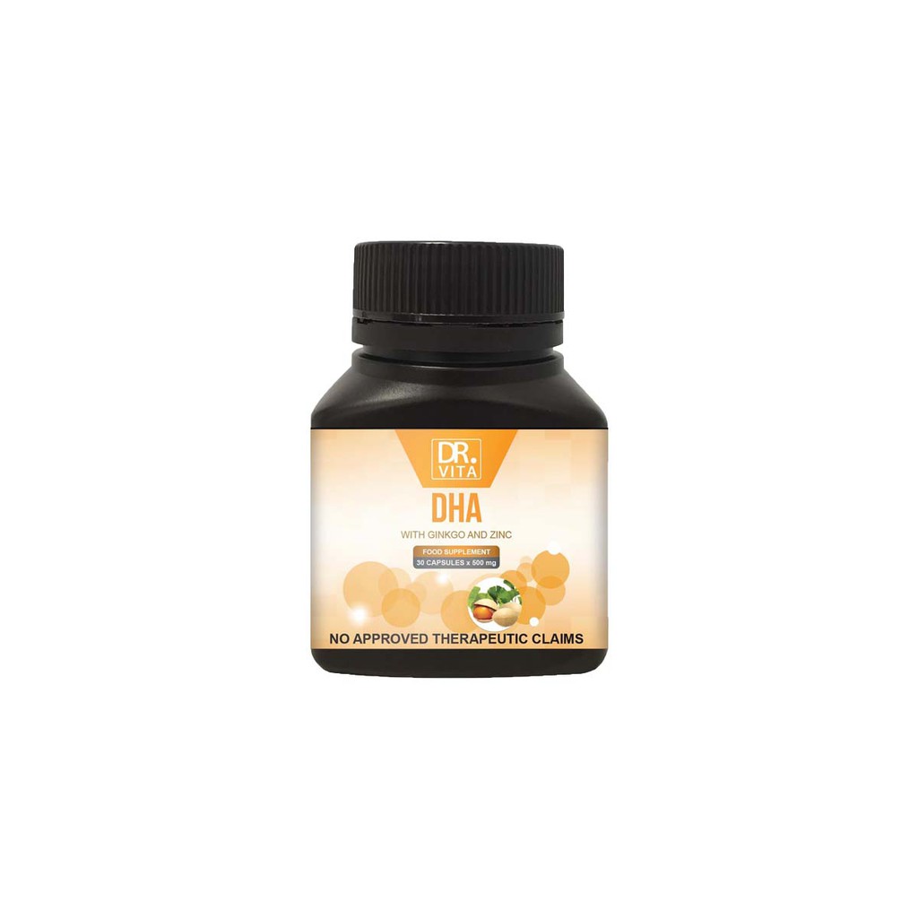 Dr, Vita DHA (with Ginkgo and Zinc)500mg x 30 Capsules | Shopee Philippines